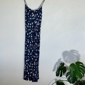 RVCA Navy Floral Slip Dress | Size L